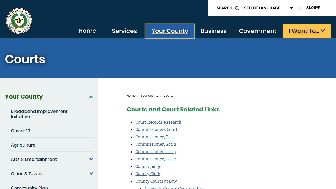 Courts | Fort Bend County